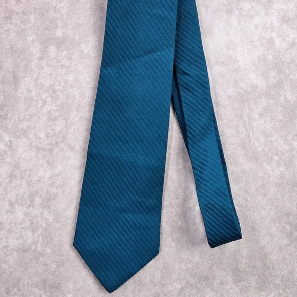 Croft & Barrow Blue Stripe Geometric Repp Neck Tie Men's - Picture 2 of 6